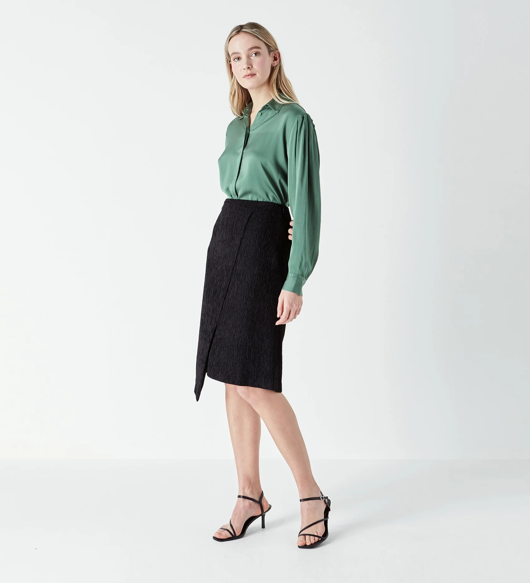 Alani Asymmetric Textured Skirt