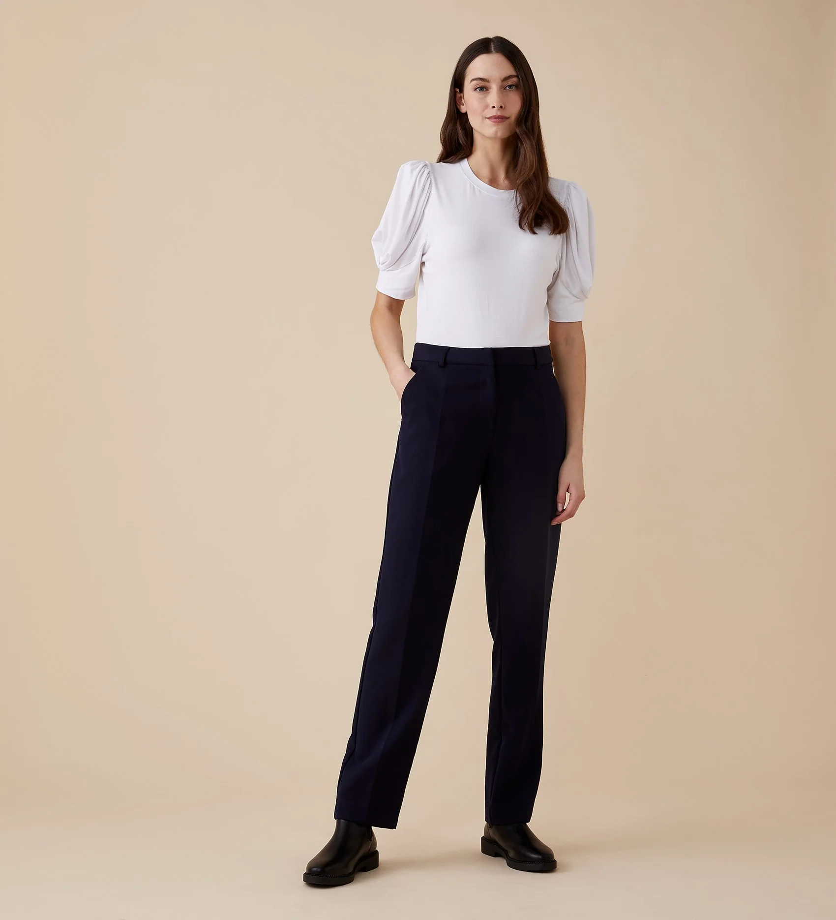 Harper Navy Trousers