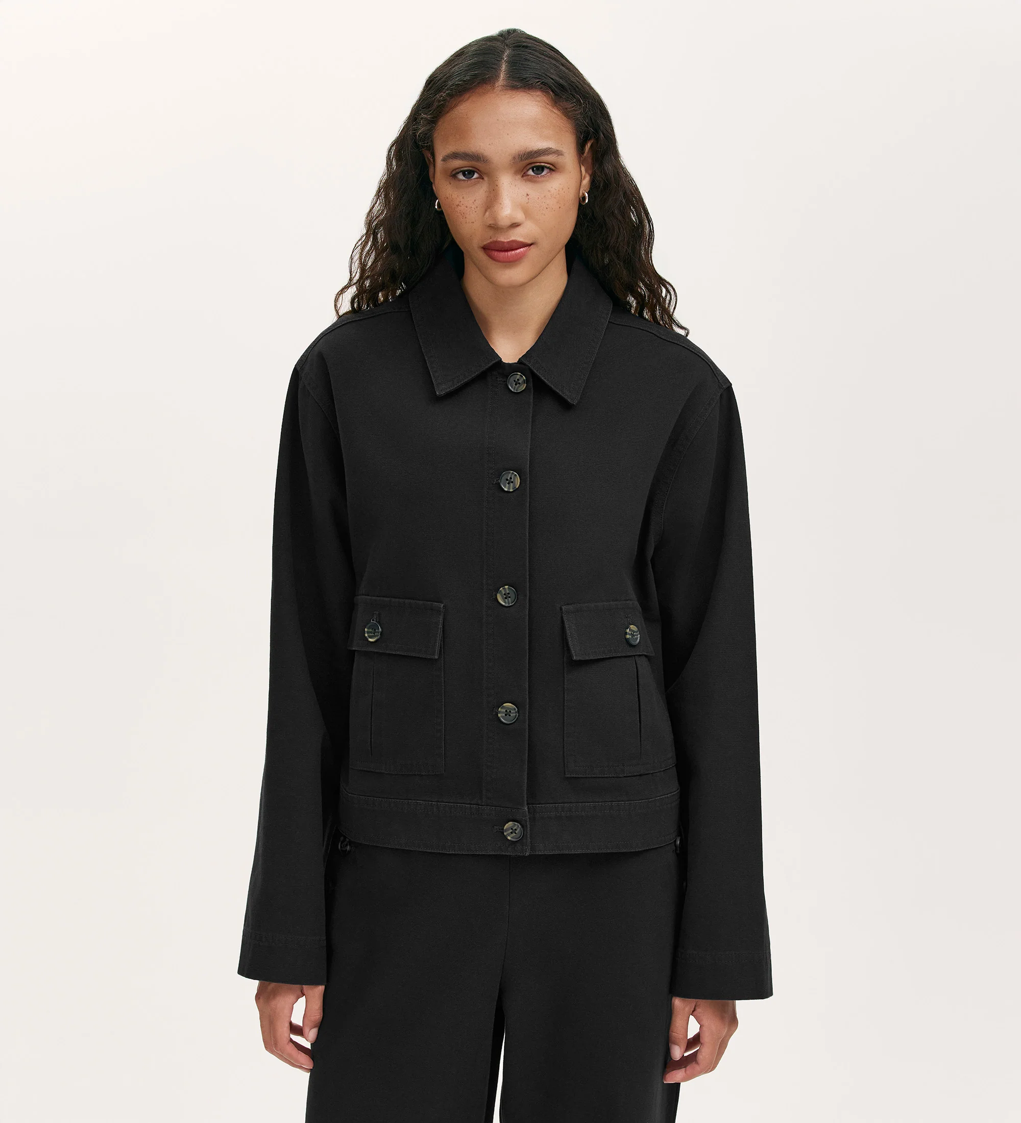 Kelsie Black Canvas Jacket