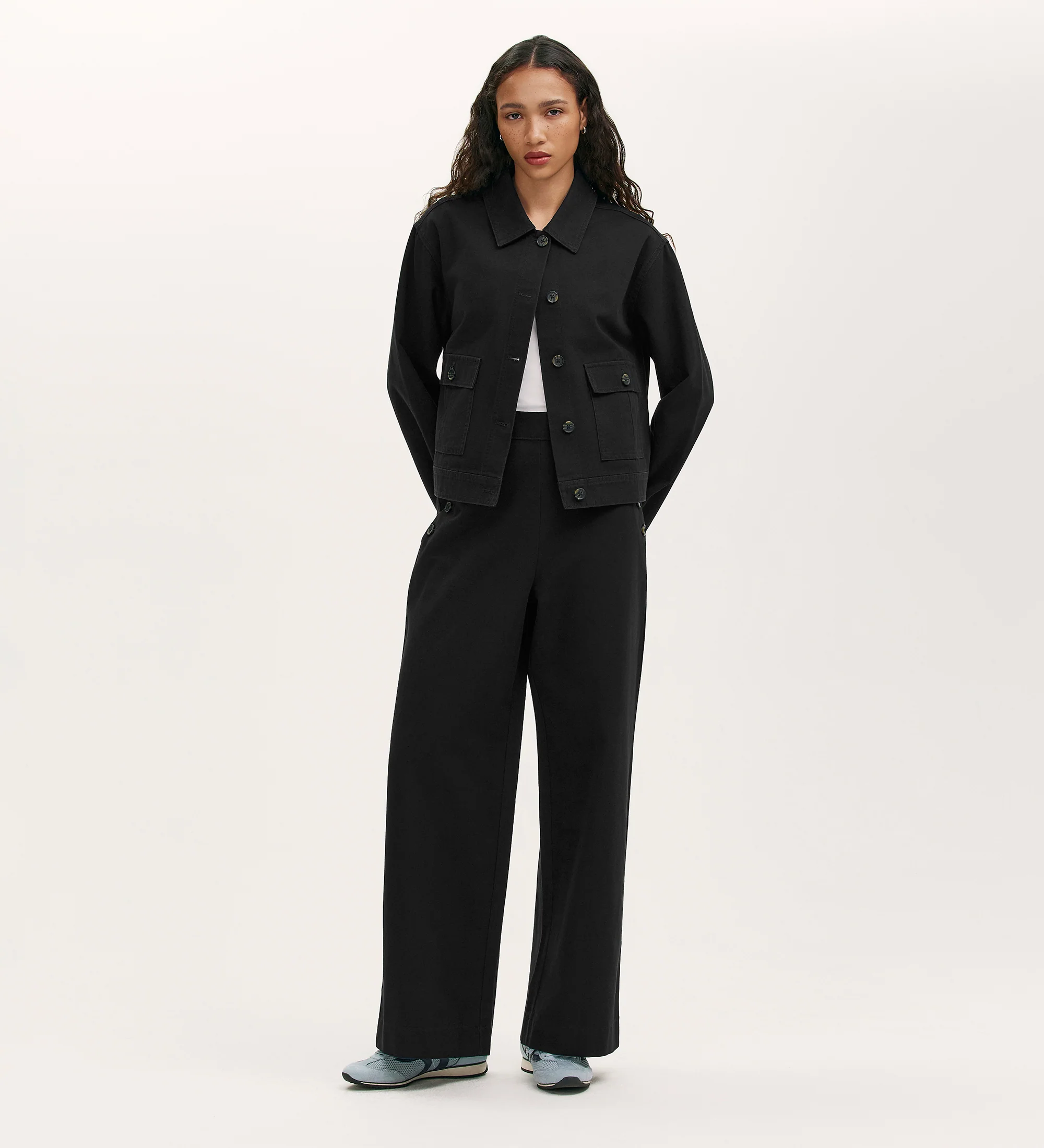 Kelsie Black Canvas Jacket - Image 2