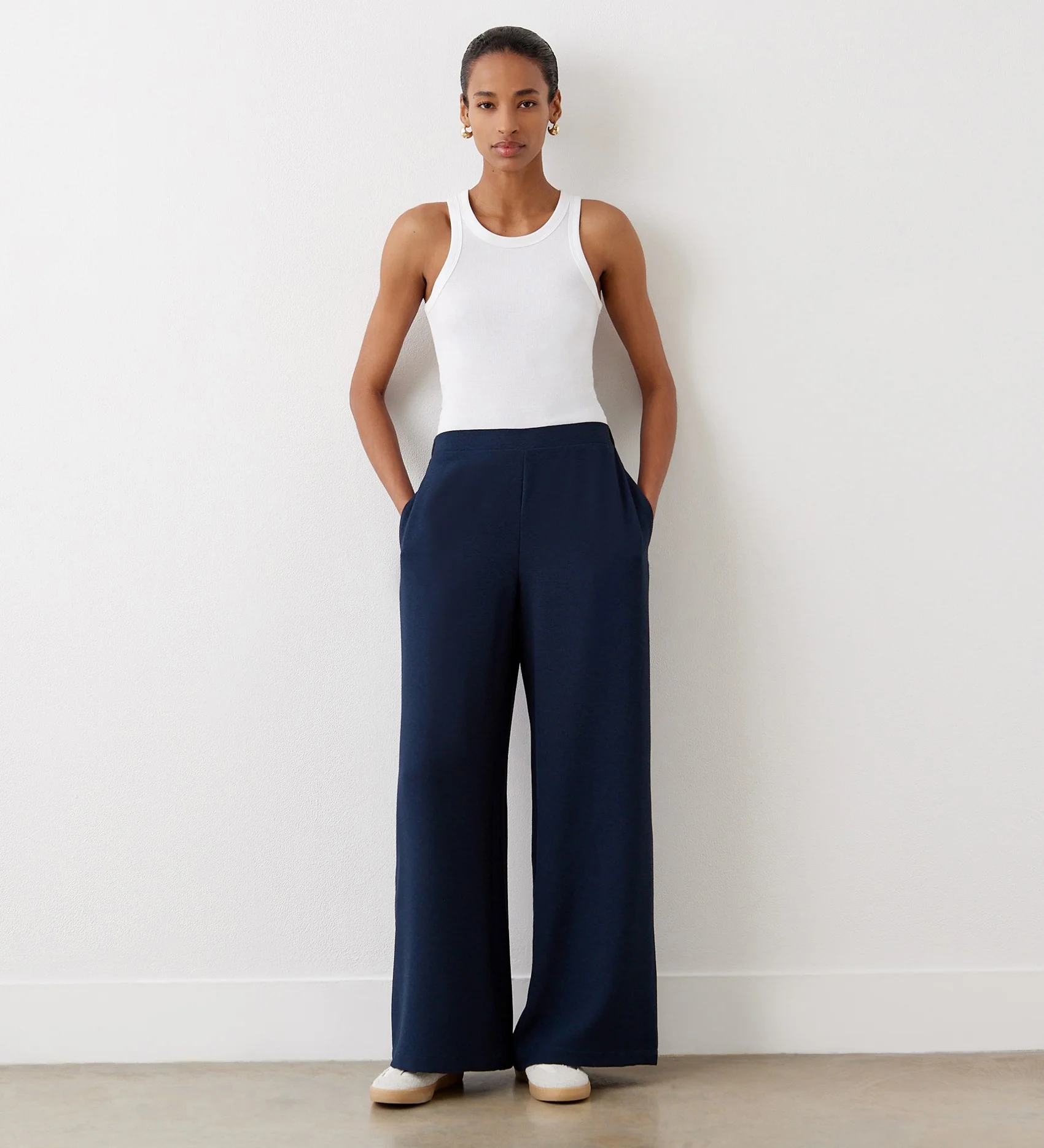 Nat Navy Trousers